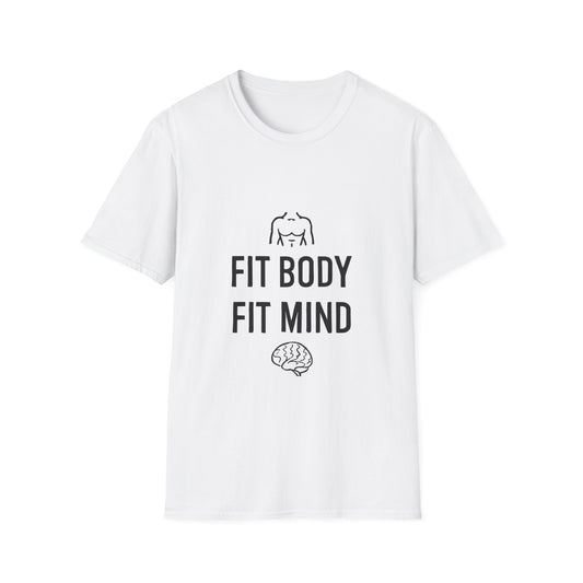 Fit Body Fit Mind gym mindset t-shirt by Positivity Prints