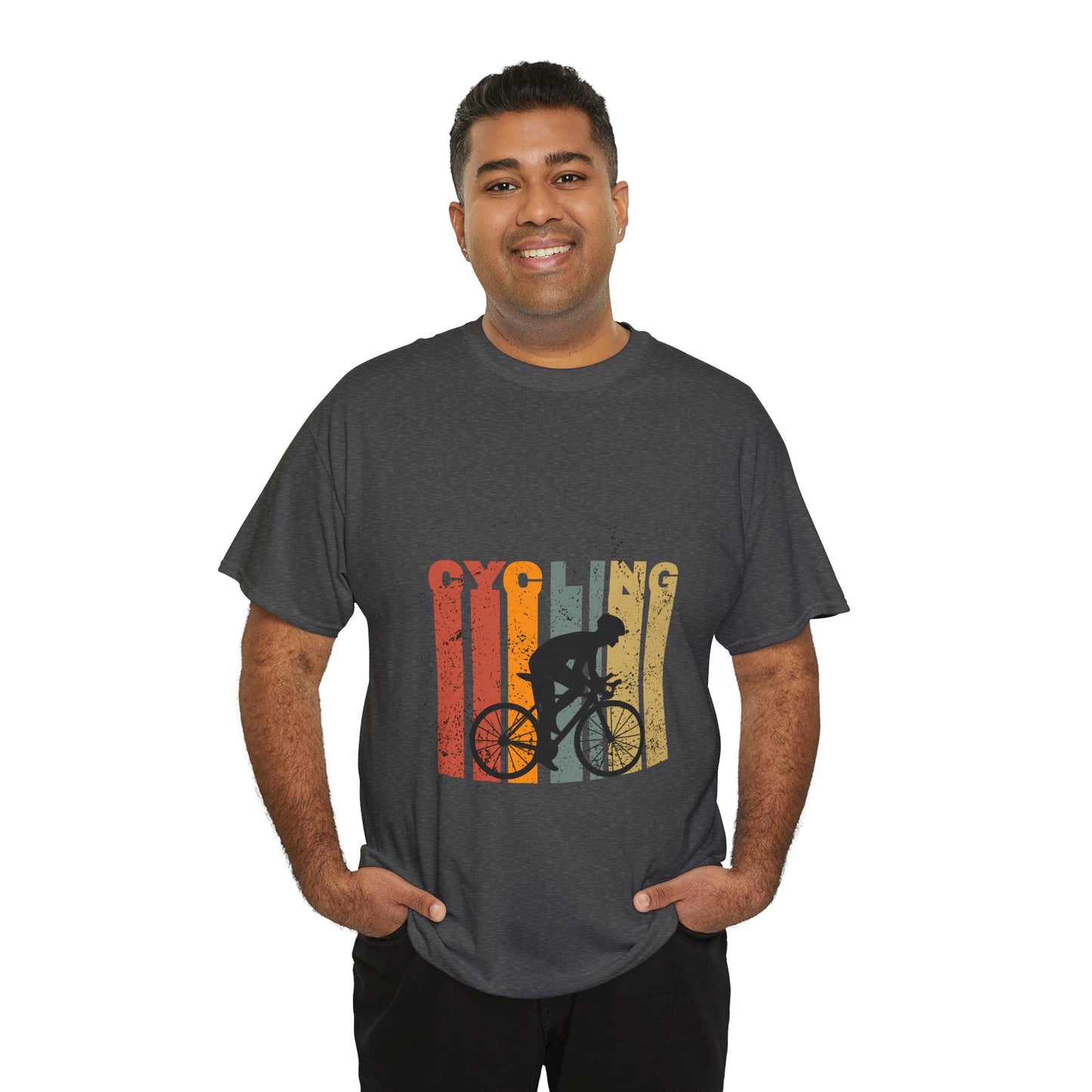Vintage Cycling Unisex Heavy Cotton Tee - Perfect for Bike Lovers