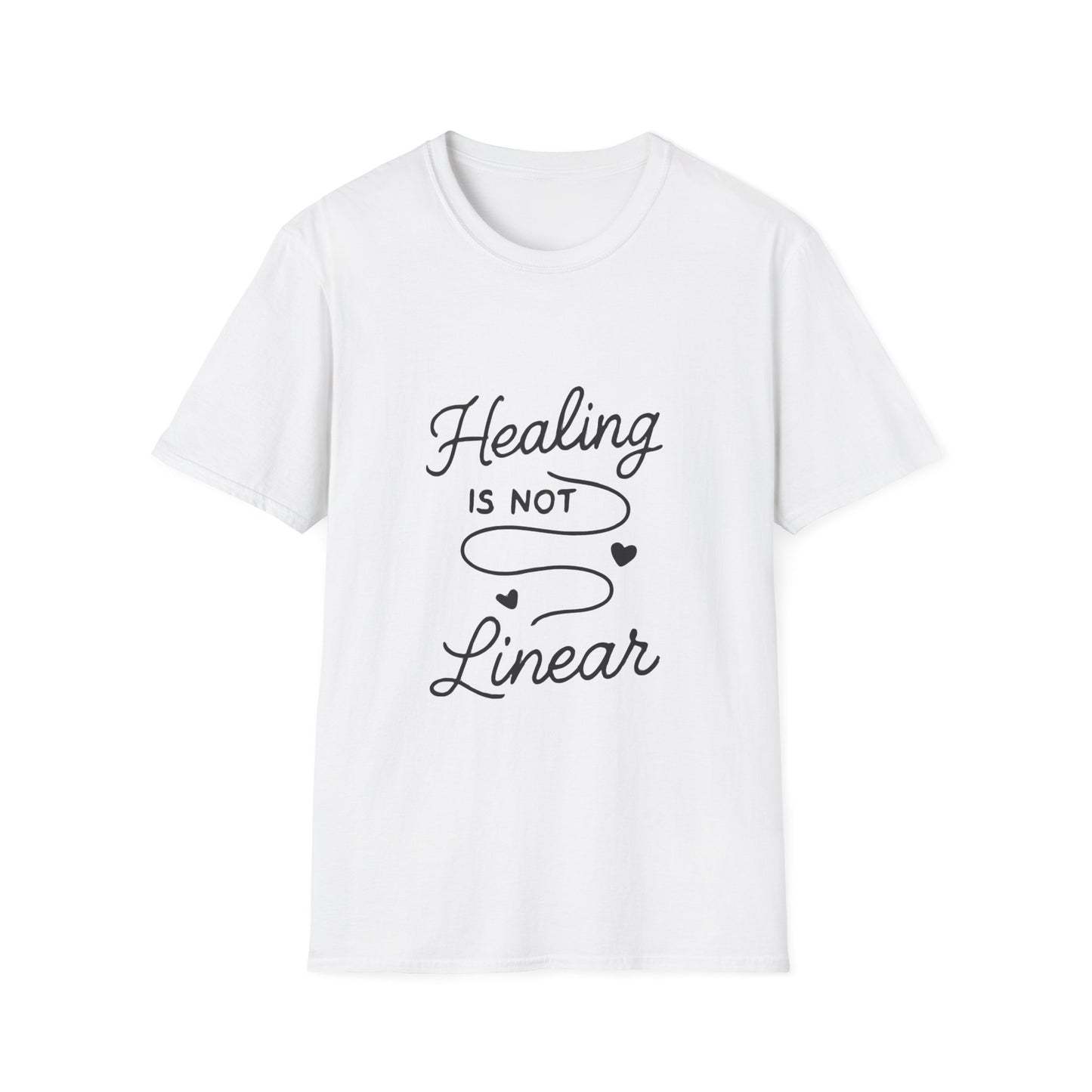 Healing Is Not Linear mental health t-shirt by Positivity Prints