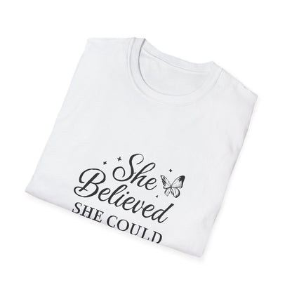 She Believed She Could So She Did Motivational T‑Shirt – Inspirational Quote Graphic Tee