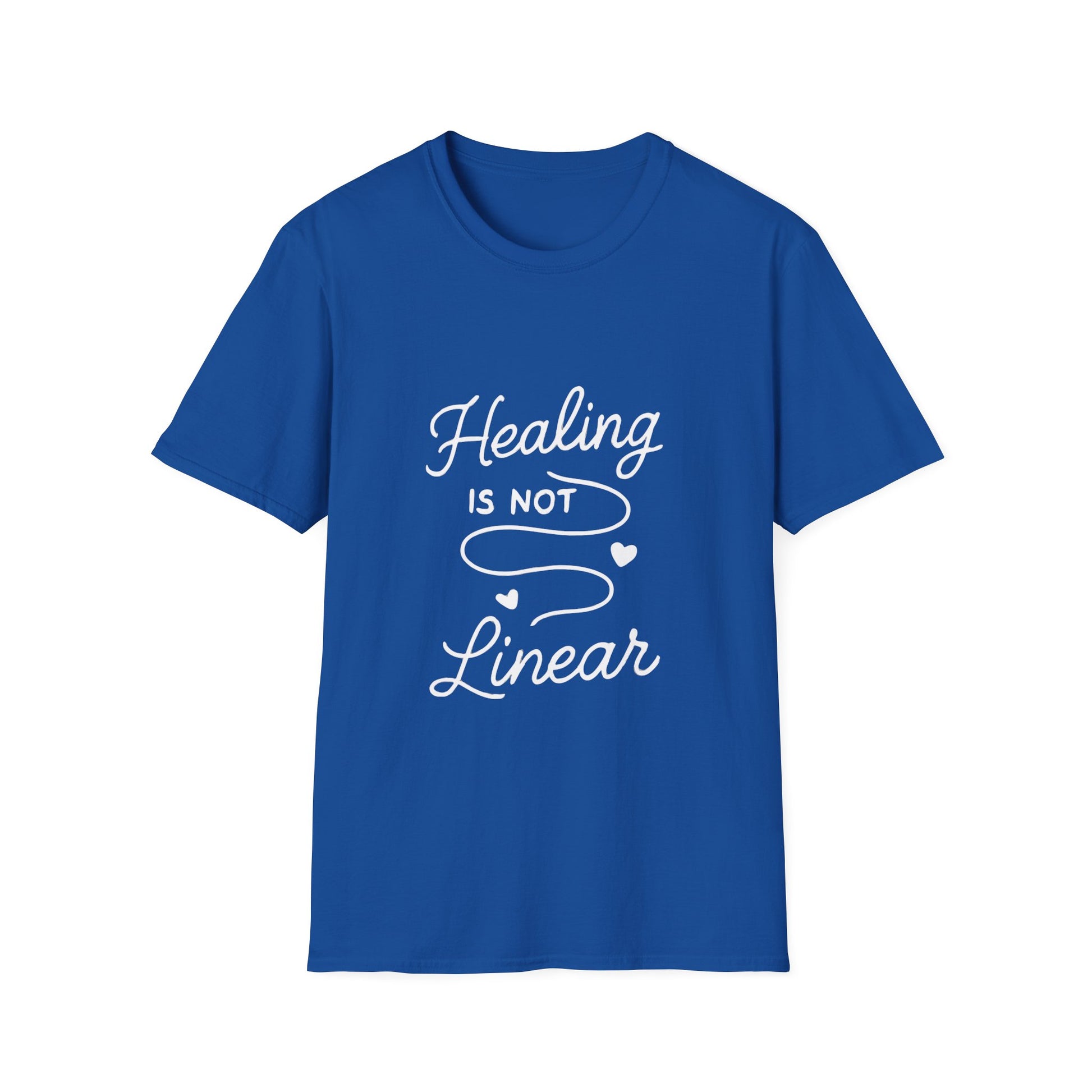 Healing Is Not Linear mental health t-shirt by Positivity Prints