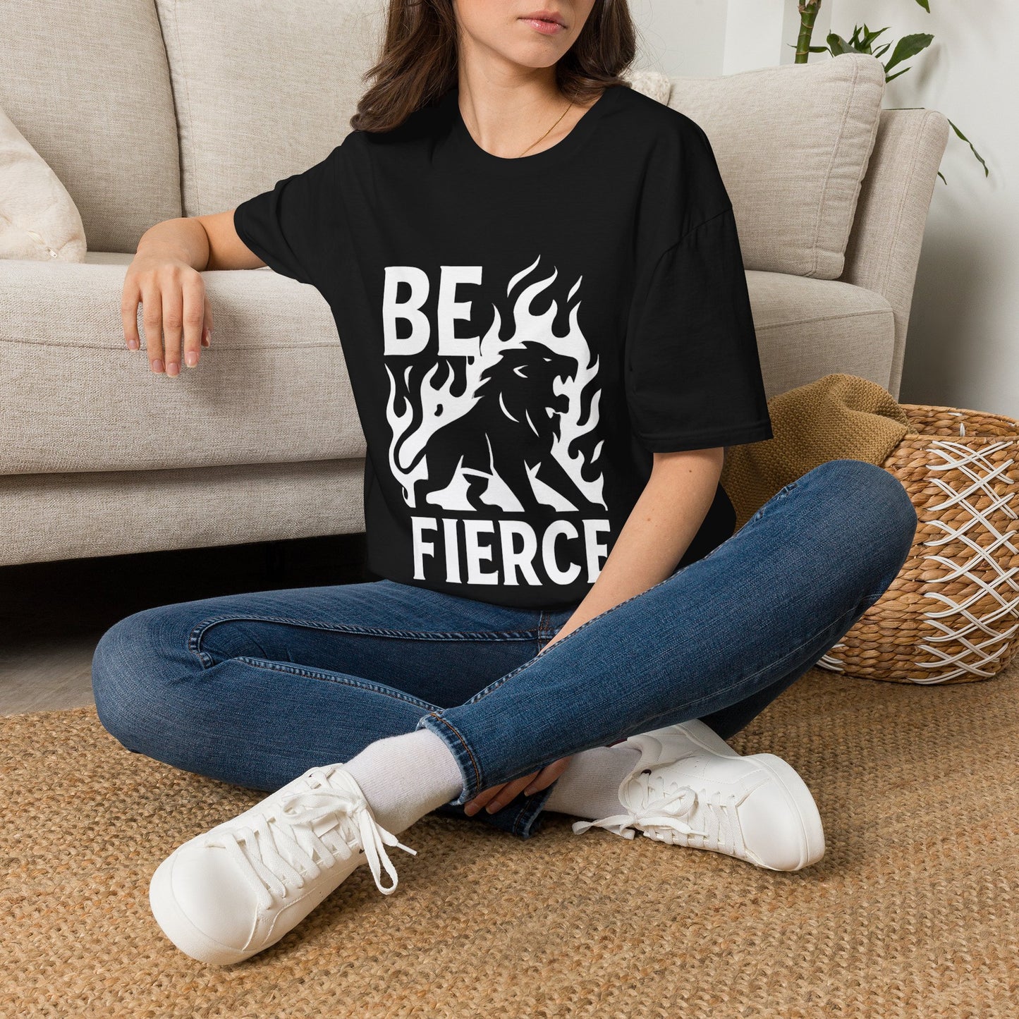 Be Fierce Motivational T‑Shirt – Inspirational Quote Graphic Tee