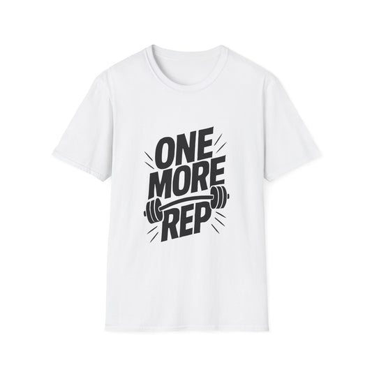 One More Rep gym workout t-shirt by Positivity Prints