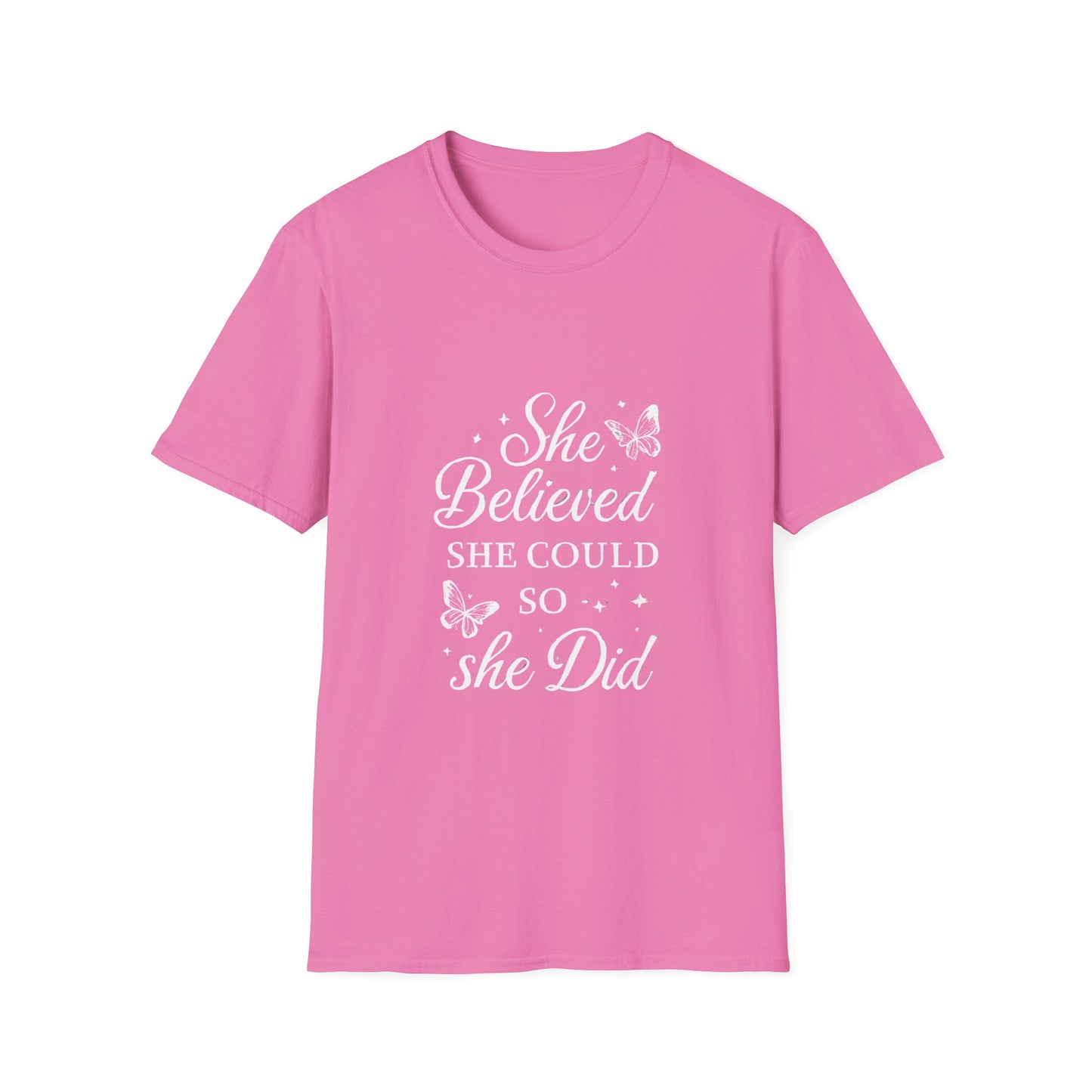 She Believed She Could So She Did Motivational T‑Shirt – Inspirational Quote Graphic Tee