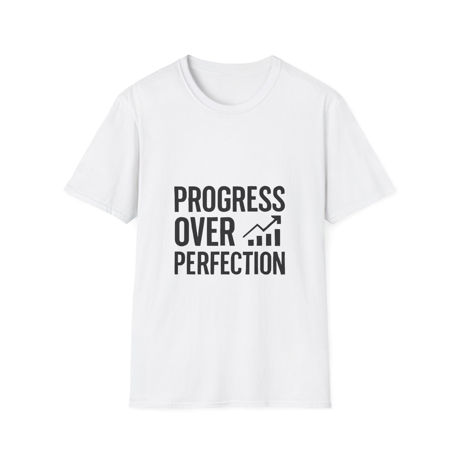 Progress Over Perfection growth mindset t-shirt by Positivity Prints