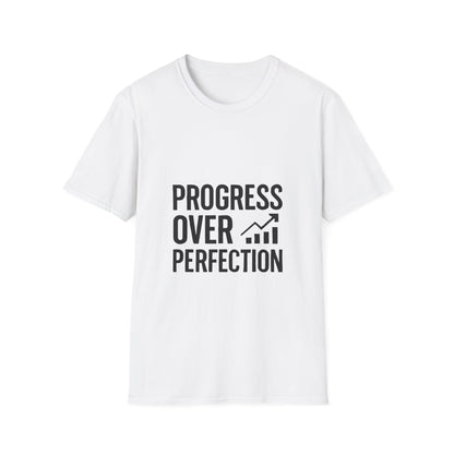 Progress Over Perfection growth mindset t-shirt by Positivity Prints