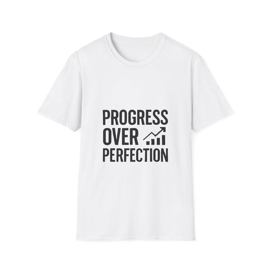 Progress Over Perfection growth mindset t-shirt by Positivity Prints