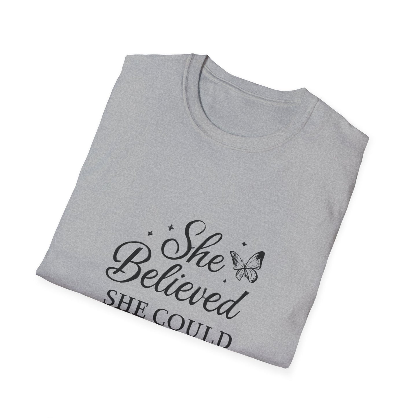 She Believed She Could So She Did Motivational T‑Shirt – Inspirational Quote Graphic Tee