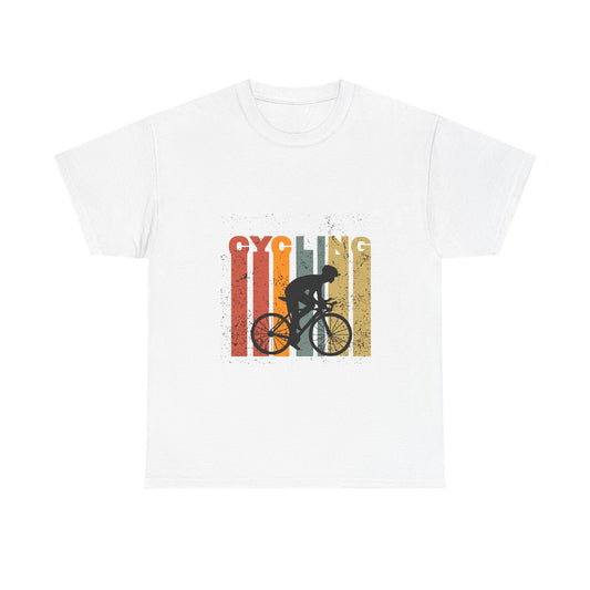 Vintage Cycling Unisex Heavy Cotton Tee - Perfect for Bike Lovers