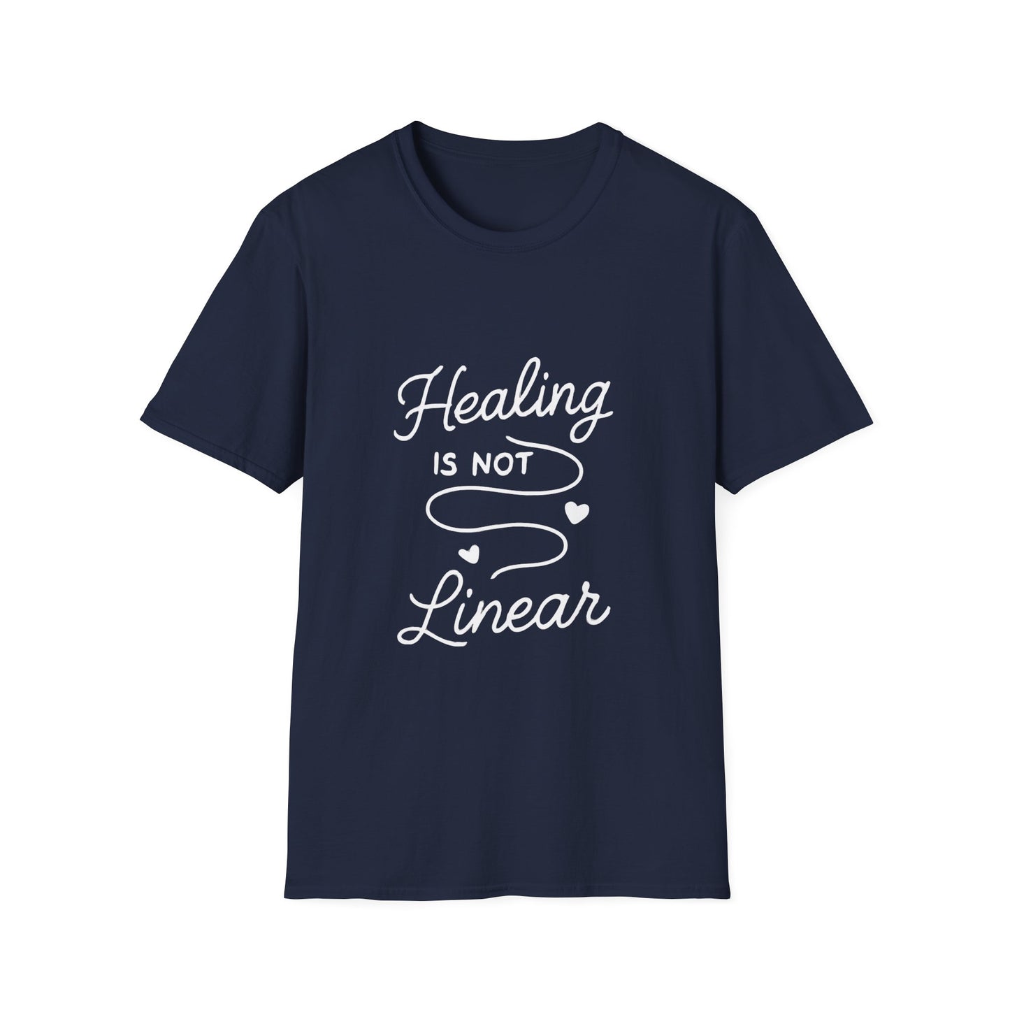 Healing Is Not Linear mental health t-shirt by Positivity Prints