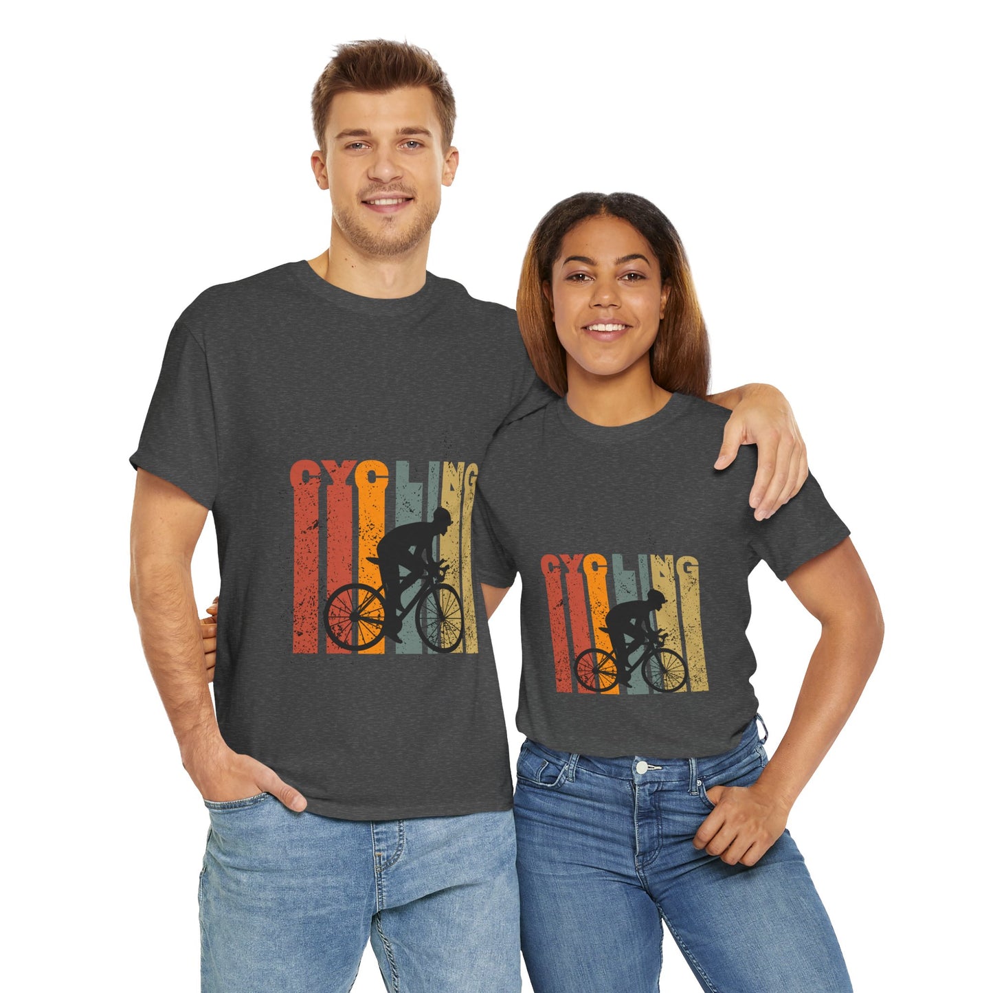 Vintage Cycling Unisex Heavy Cotton Tee - Perfect for Bike Lovers