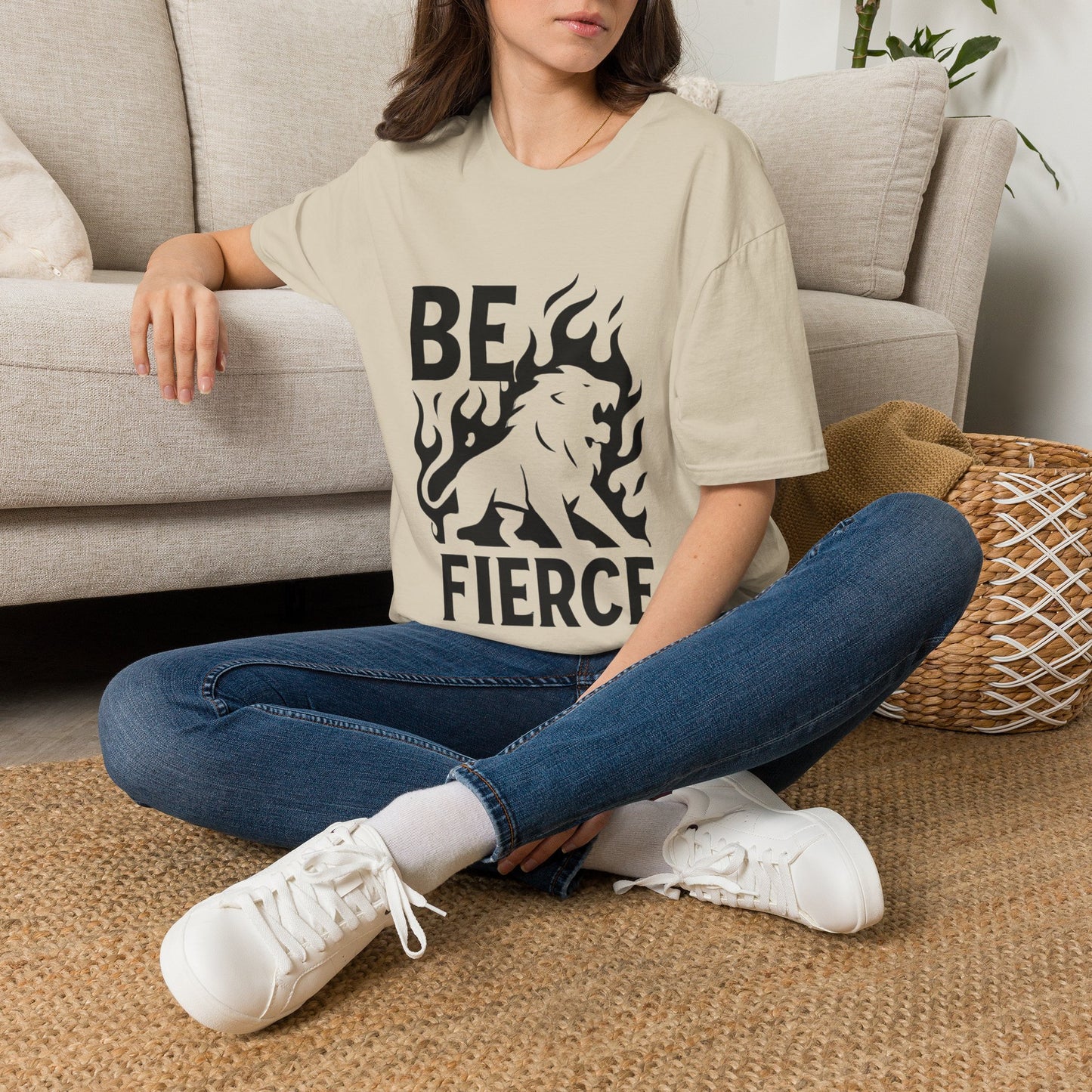 Be Fierce Motivational T‑Shirt – Inspirational Quote Graphic Tee