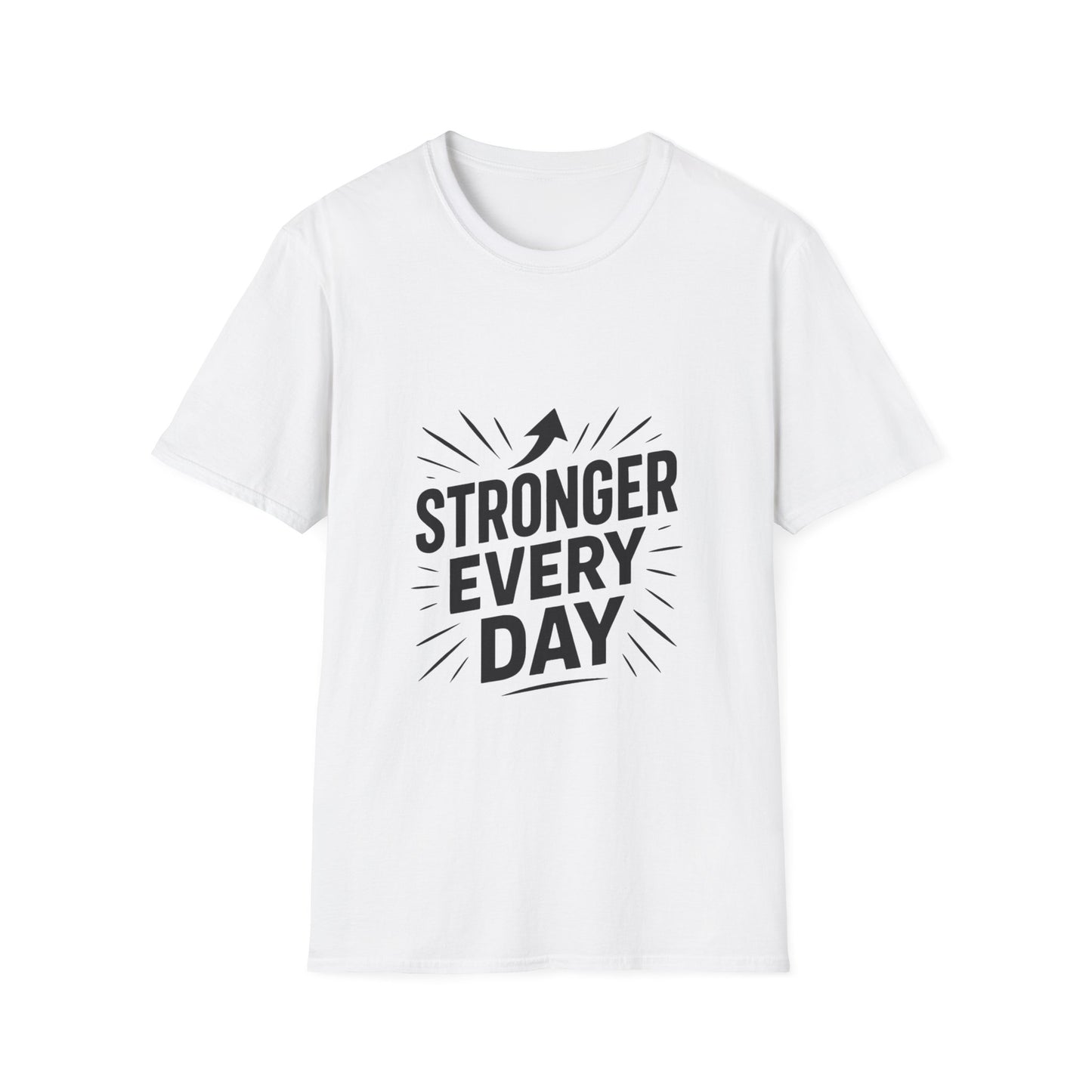Stronger Every Day growth mindset t-shirt by Positivity Prints