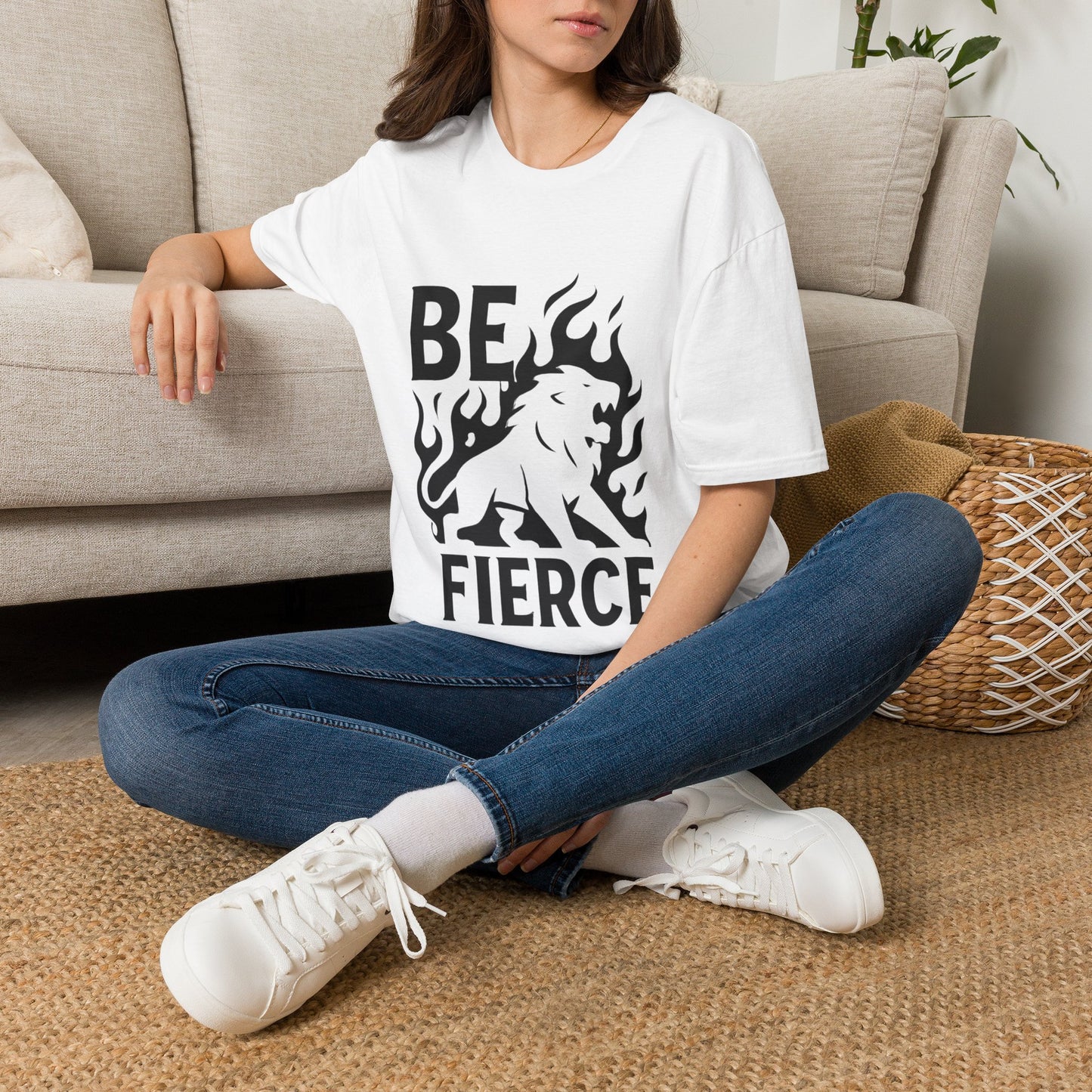 Be Fierce Motivational T‑Shirt – Inspirational Quote Graphic Tee