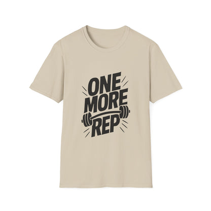 One More Rep gym workout t-shirt by Positivity Prints