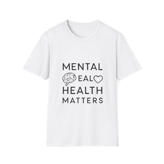 Mental Health Matters mental health t-shirt by Positivity Prints