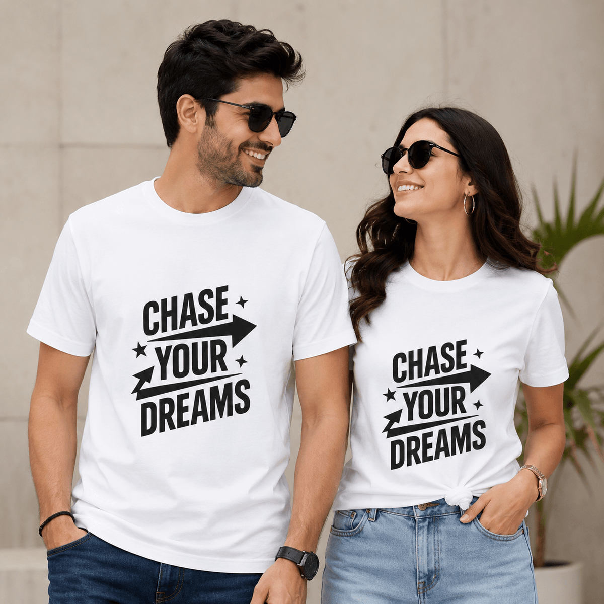Chase Your Dreams Motivational Graphic T-Shirt