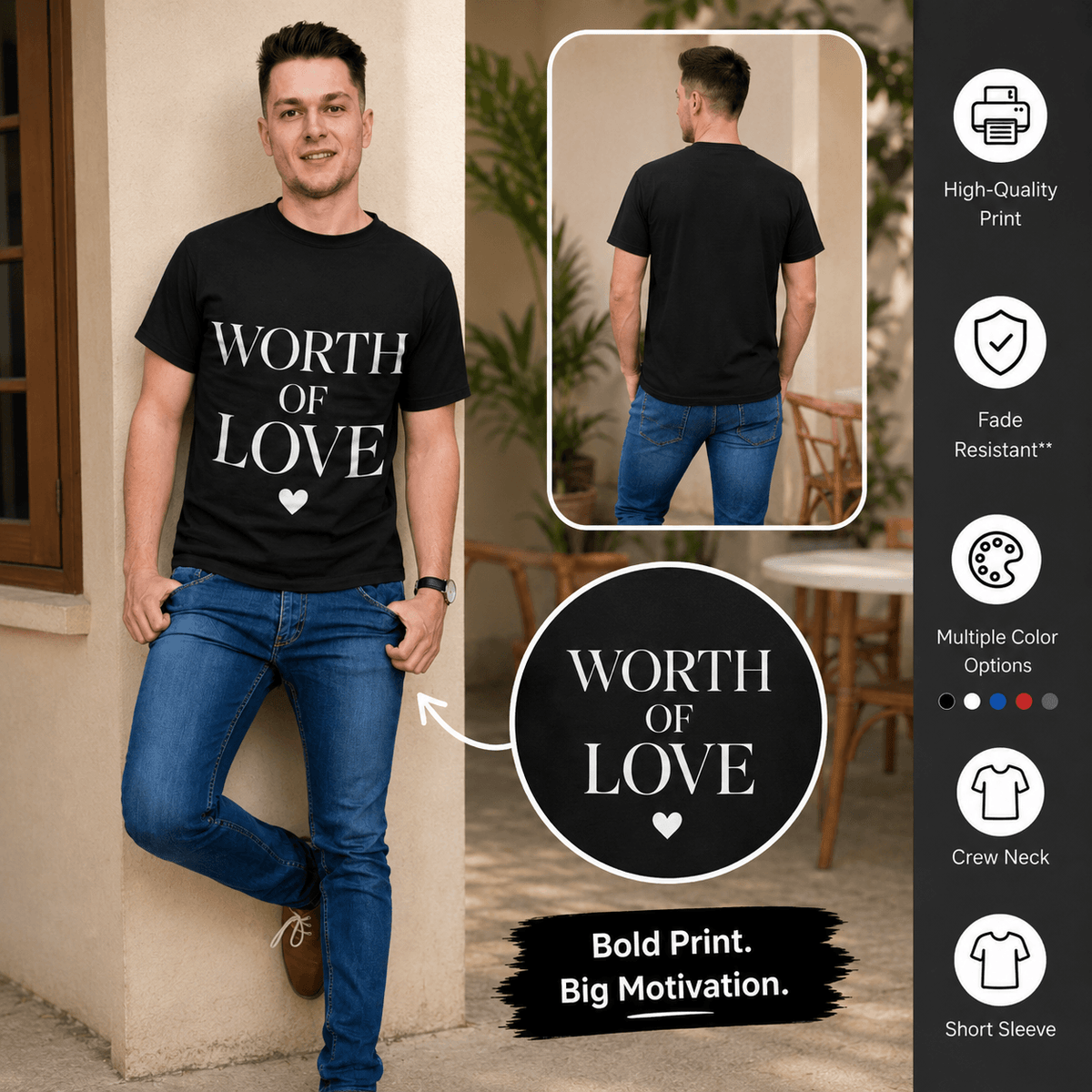 Worthy Of Love | Self Love Graphic Tee