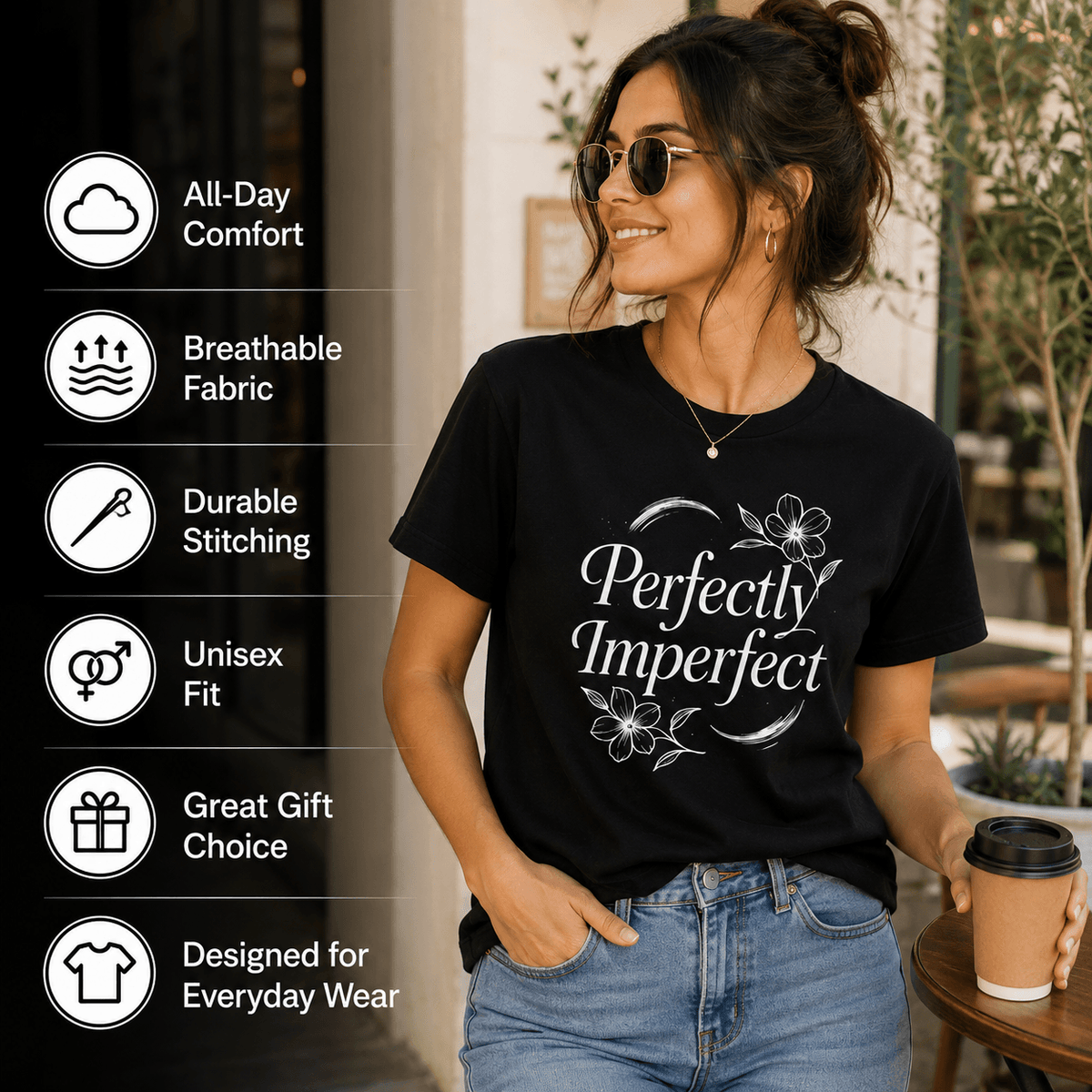 Perfectly Imperfect | Self Love Tee Inspirational Graphic Tee
