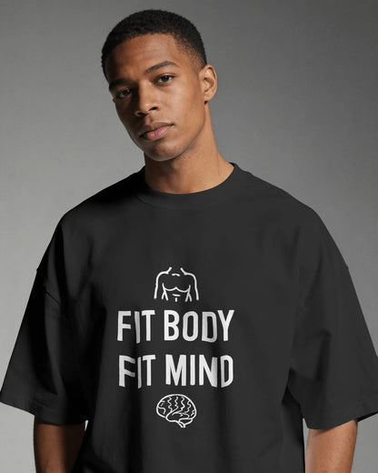 Fit Body Fit Mind gym mindset t-shirt by Positivity Prints