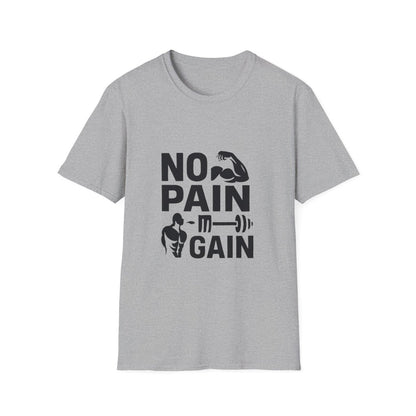 No Pain No Gain | Gym Motivation Tee - Positivity Prints